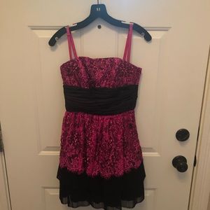 Betsy Johnson Strapless Sequin Mini Dress